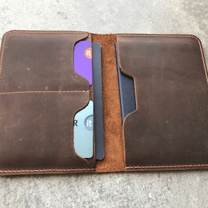 Cartera de pasaporte, cubierta de pasaporte de cuero, billetera de viaje, funda de pasaporte, porta pasaporte de cuero, billetera de documentos