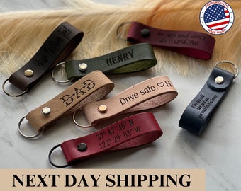 Llavero de papá personalizado, regalo de papá nuevo, llavero de papá grabado, llavero monograma, llavero del Día del Padre, regalo para él, primer día del padre