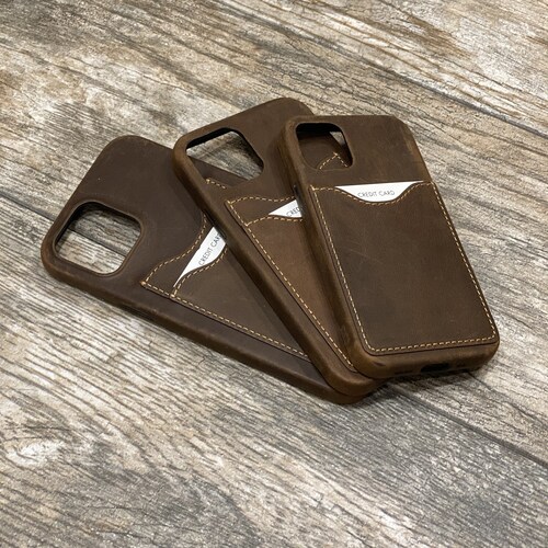 Iphone 12 Leather Case With Credit Card Slots Phone Wallet - Etsy
