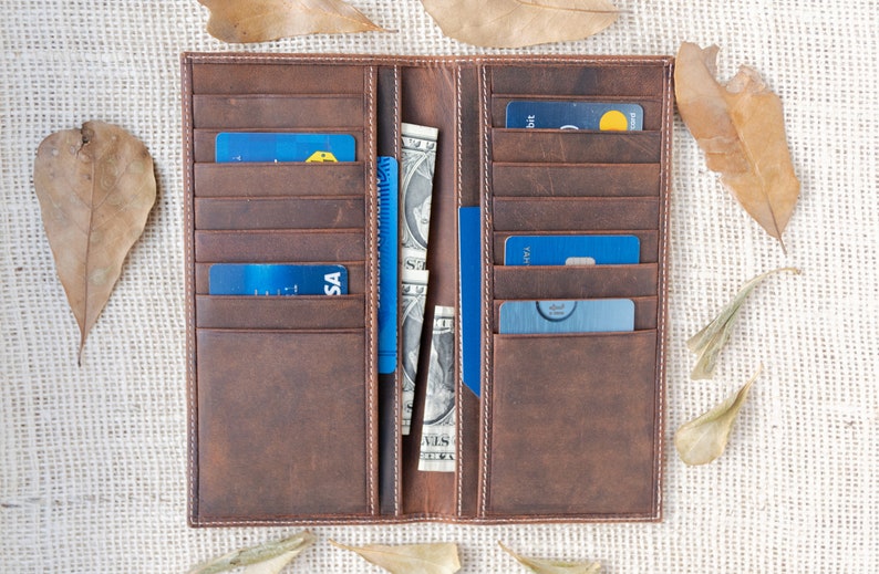 Personalized Bifold Leather Wallet Men S Wallet Minimalist Leather Wallet Slim Leather Wallet Distressed Leather Wallet Groomsmen Gifts - 