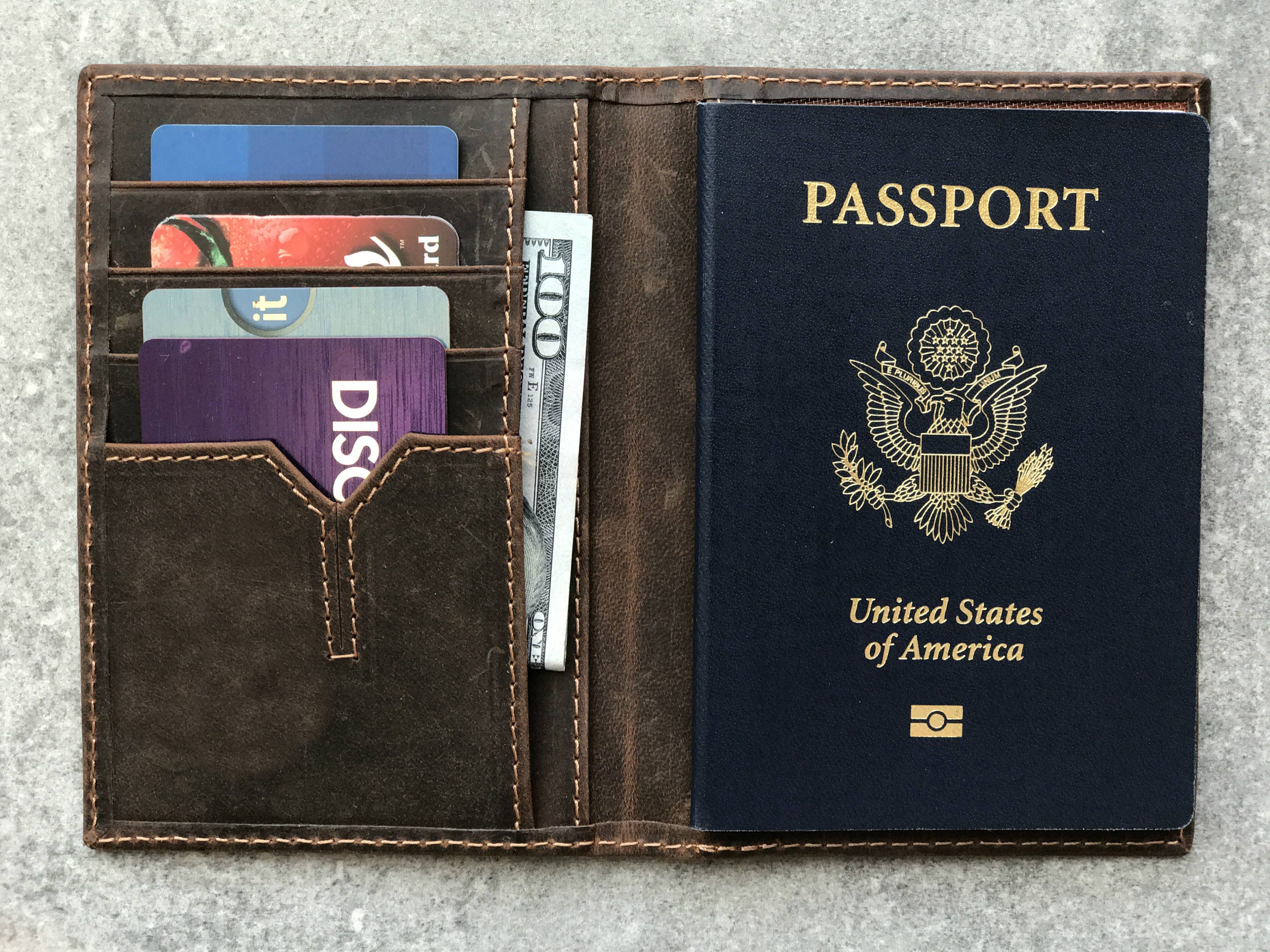 Passport Wallet Leather Passport Wallet travel wallet Etsy