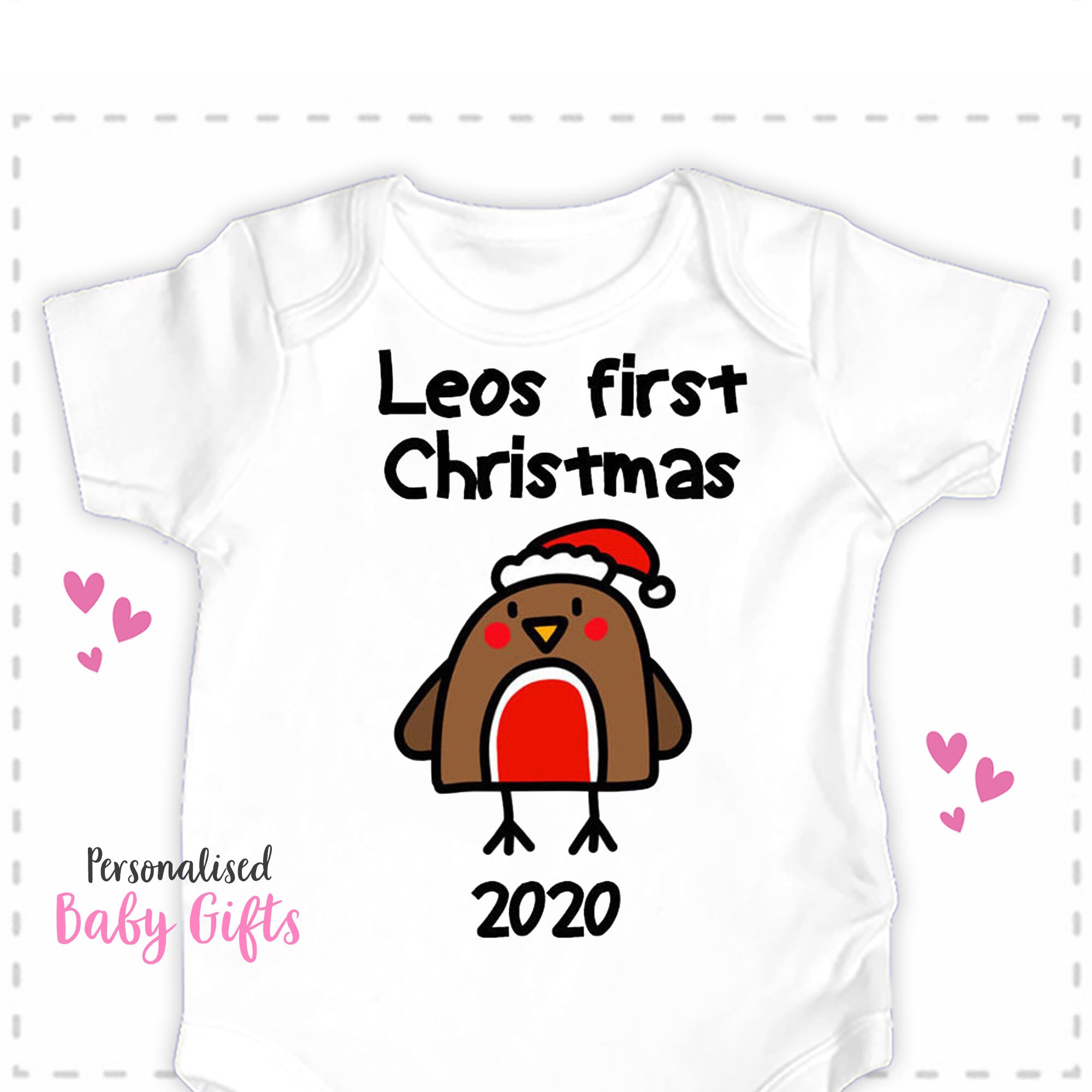 Personalised Baby First Christmas Vest Boy/girl/newborn Baby Etsy UK