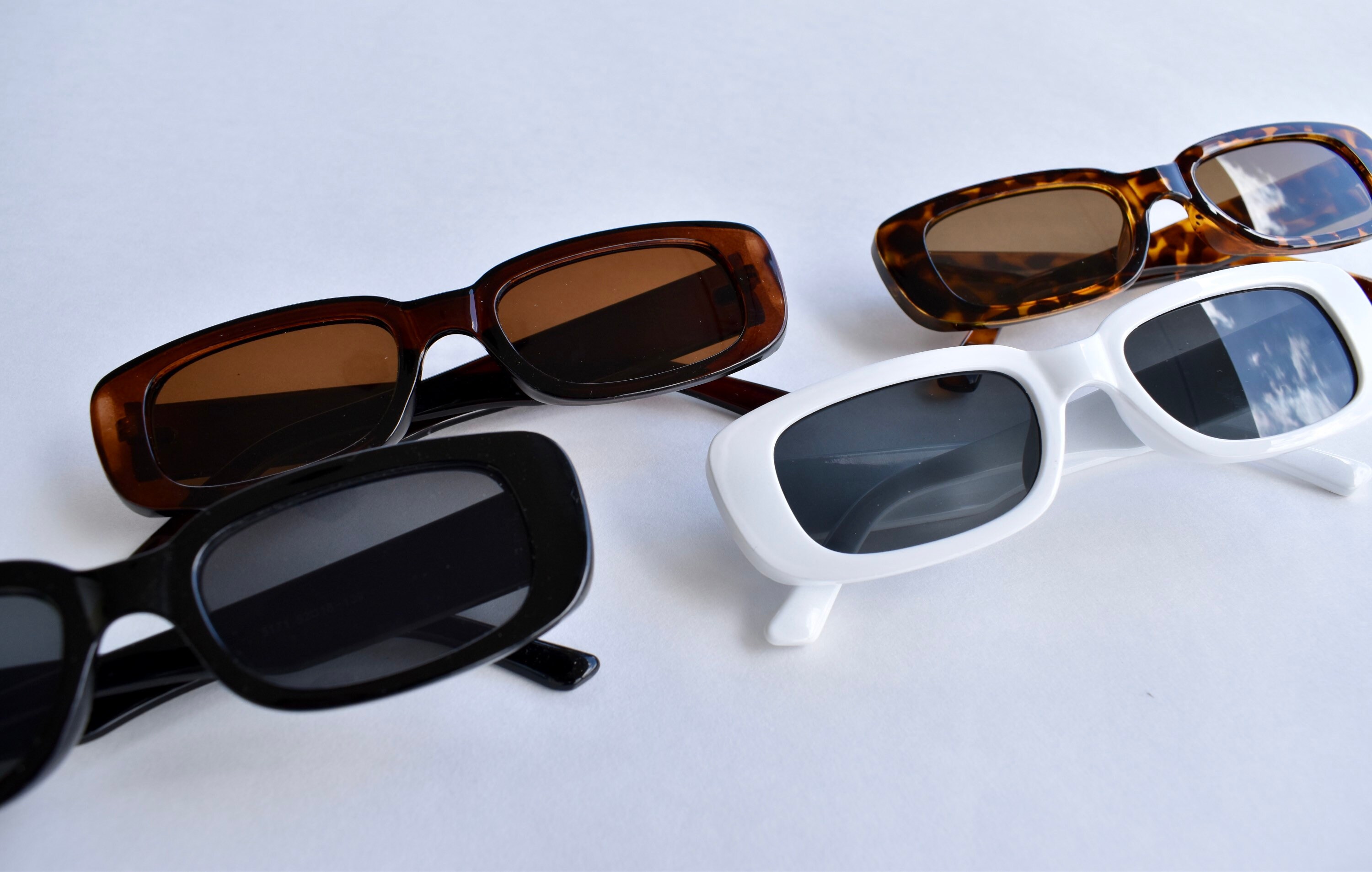 Retro Rectangle Sunglasses for Women 90's Vintage Trends | Etsy