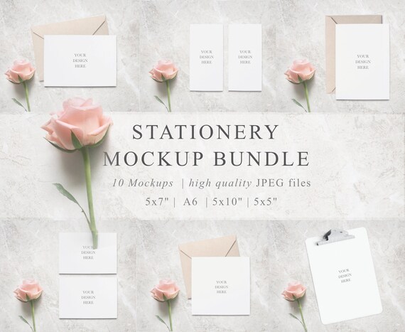 Stationery Mockup Bundlecard And Envelope Mockupstyled Photography Mockup 5x7