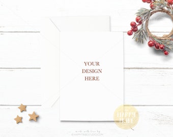 5x7 Christmas Invitation Mockup Styled Photography Mockup Etsy
