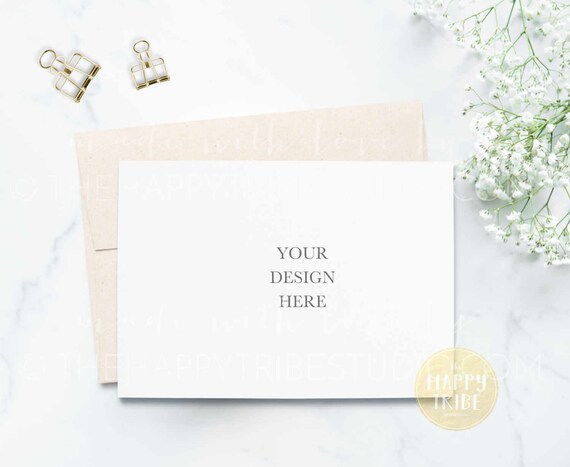 5x7 Invitation Mockup Styled Photography Mockup Marble Mockup Craft
