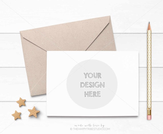 5x7 Invitation Mockup Styled Photography Mockup Wood Star Etsy