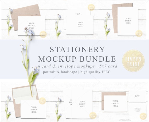 Stationery Mockup Bundle Styled Photography Mockup 5x7 Card Etsy