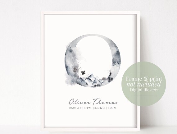 etsy baby name wall art