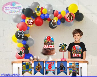 Roblox Party Package Etsy - roblox birthday ultimate girl roblox party pack roblox etsy