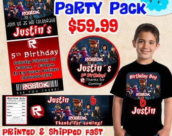 Roblox Birthday Shirt With Avatar Roblox Boy Birthday Shirt - 