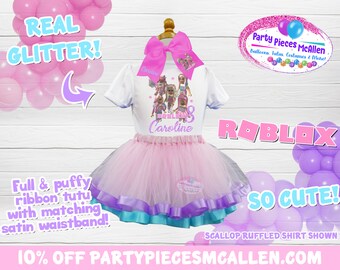 Kids Birthday Decor Outfits And Costumes By Partypiecesmcallen - pastel pink cheerleading outfit roblox