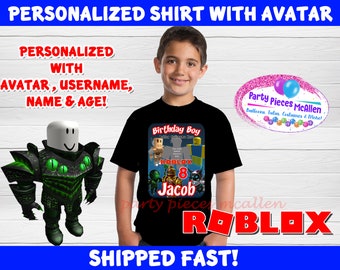 Roblox Party Shirt Etsy - roblox shirt template boy