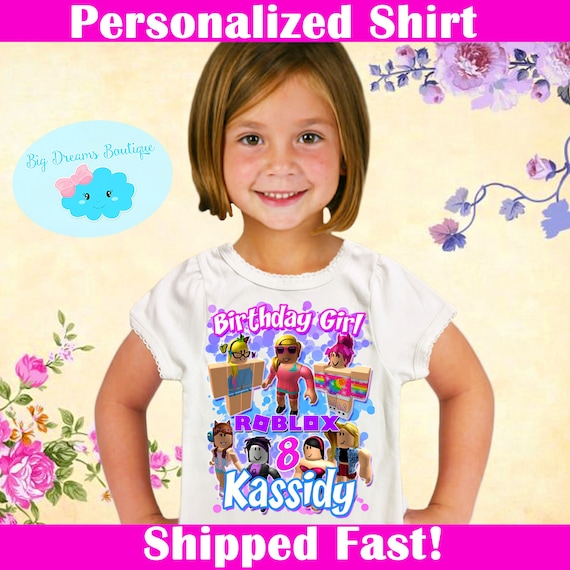 Roblox Girl Birthday Shirt Girl Roblox Shirt - cute girl roblox outfits t shirt roblox free