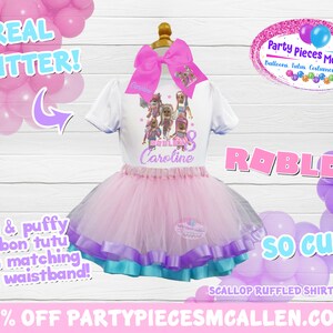 Roblox Tutu Outfit Roblox Grils Geburtstag Shirt Roblox Etsy - roblox logo rosa glitzer