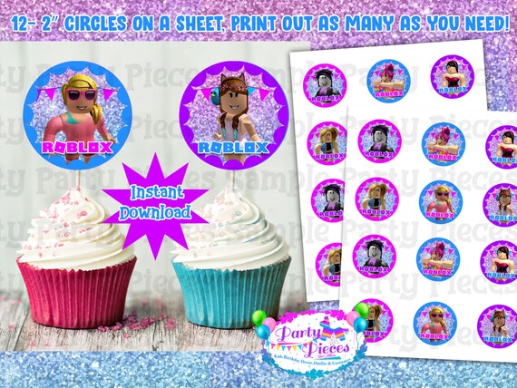 Roblox Cupcake Toppers Instant Download Etsy - roblox cupcake toppers cupcake toppers instant download