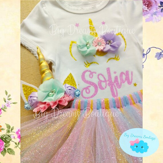 Unicorn Birthday Outfit 2t 8t Unicorn Birthday Tutu Outfit Etsy - soft pink dreams skirt roblox
