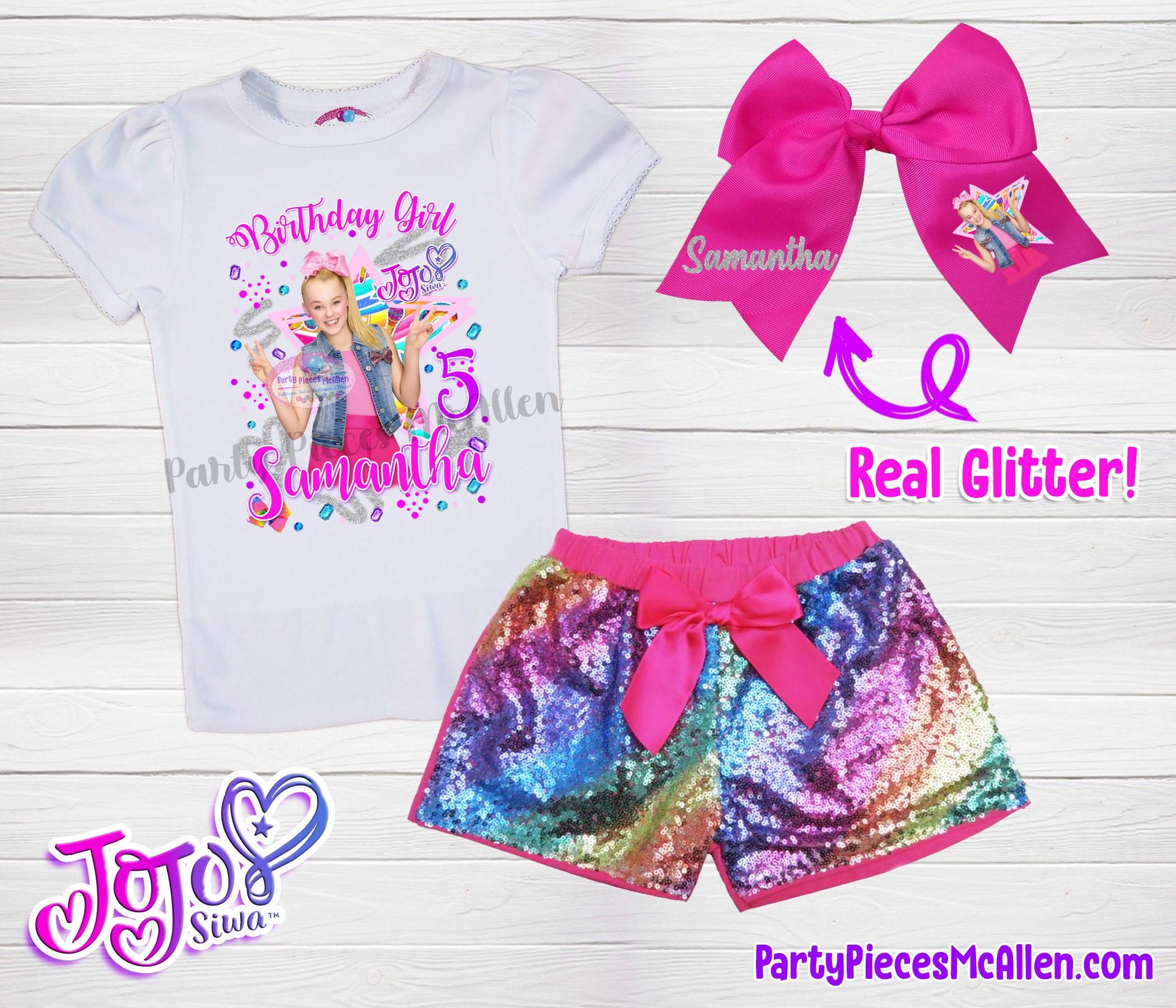 Jojo Siwa Birthday Shorts Outfit, Sequin Rainbow Shorts, Jojo Siwa Sh…
