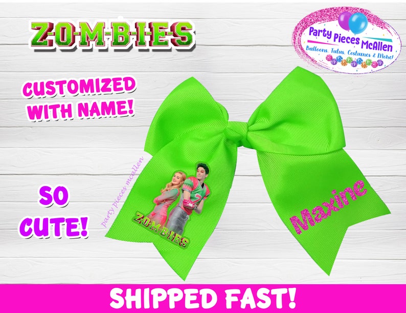 Zombies Customized Bow Disney's Zombies Accessories Etsy