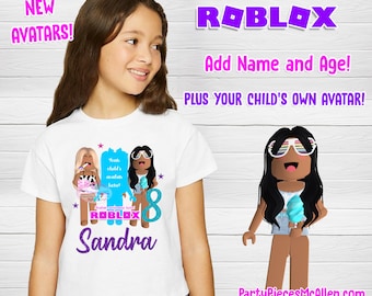 Girls Roblox Birthday Shirt Custom Roblox Birthday Shirt girl  Roblox BIRTHDAY Shirt FAST SHIPPING Custom Roblox Shirt