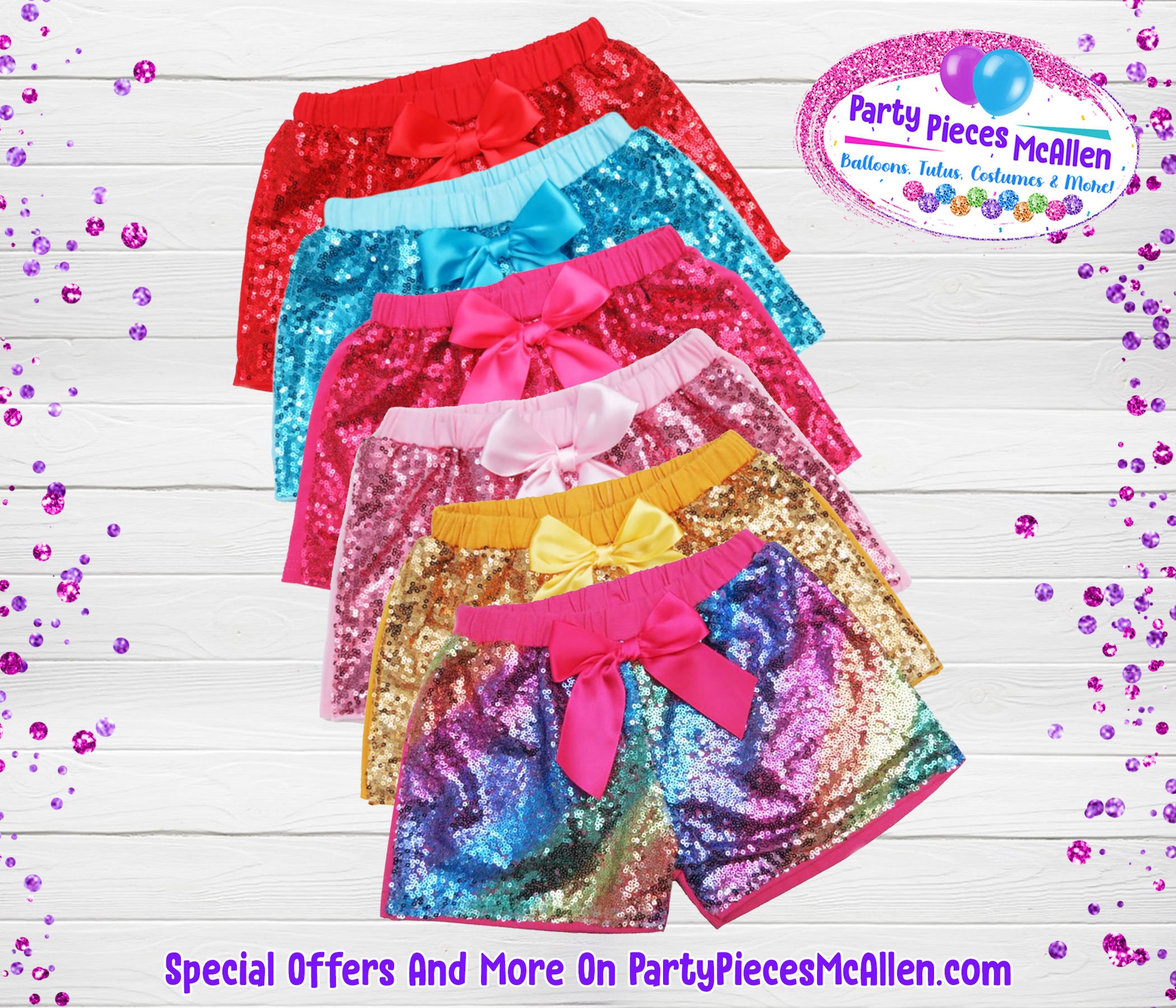 rainbow sequin shorts