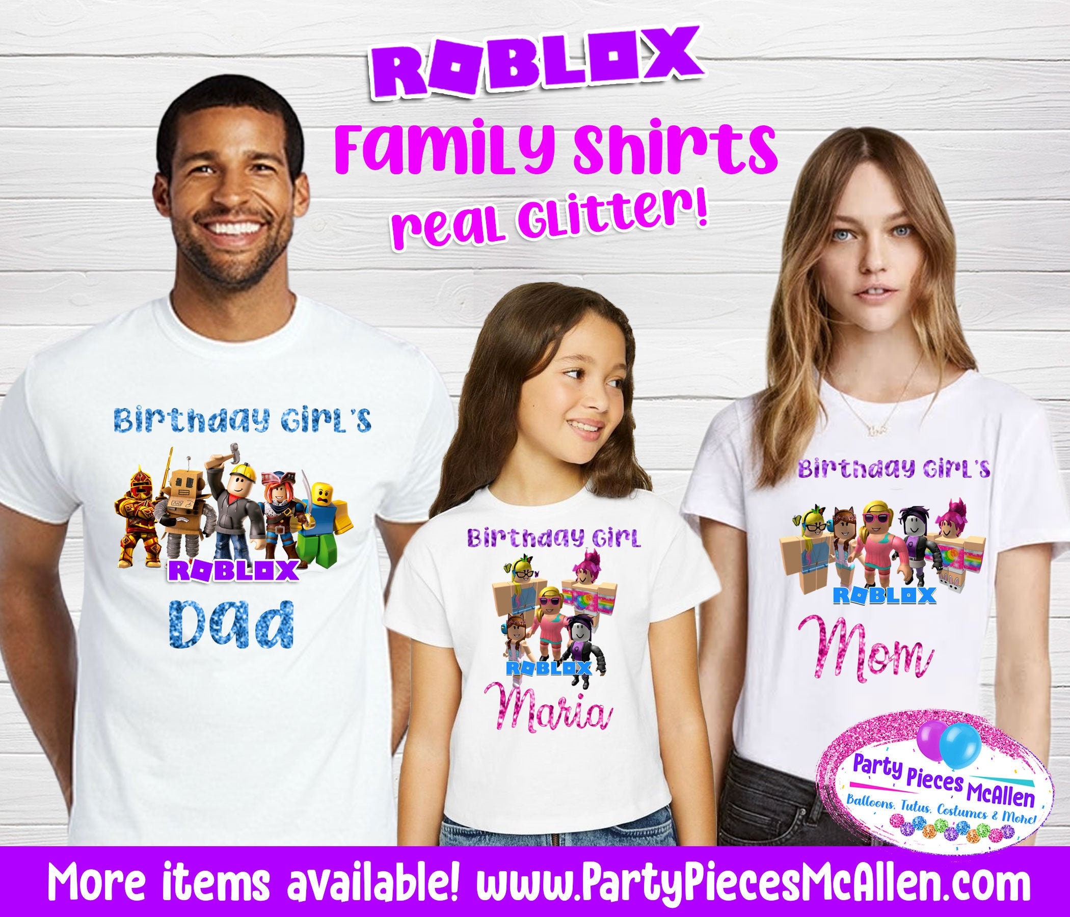 Girls Roblox Family Shirts Party Family Shirts Etsy - pin on roblox outfit ideas 3 girls only