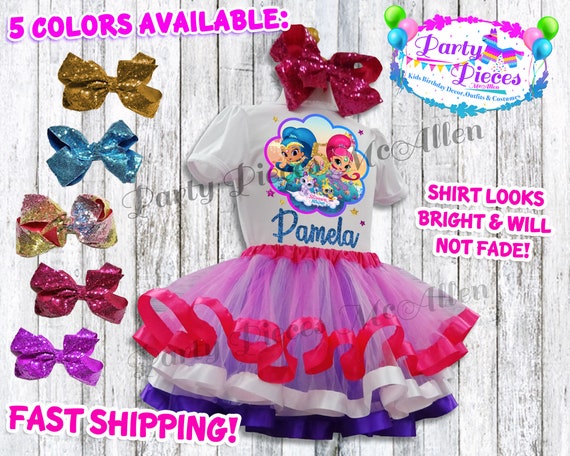 Shimmer And Shine Birthday Tutu Outfit Shimmer And Shine Tutu Etsy - roblox tutu outfit roblox grils birthday shirt roblox tutu etsy