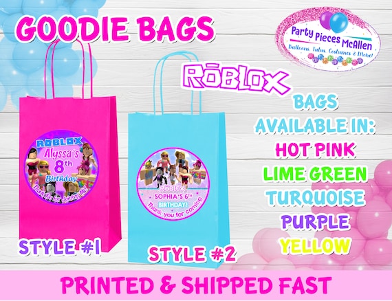 12 Roblox Girl Goodie Bags Roblox Girl Candy Bags Roblox Etsy - candy styles scarf and hat roblox