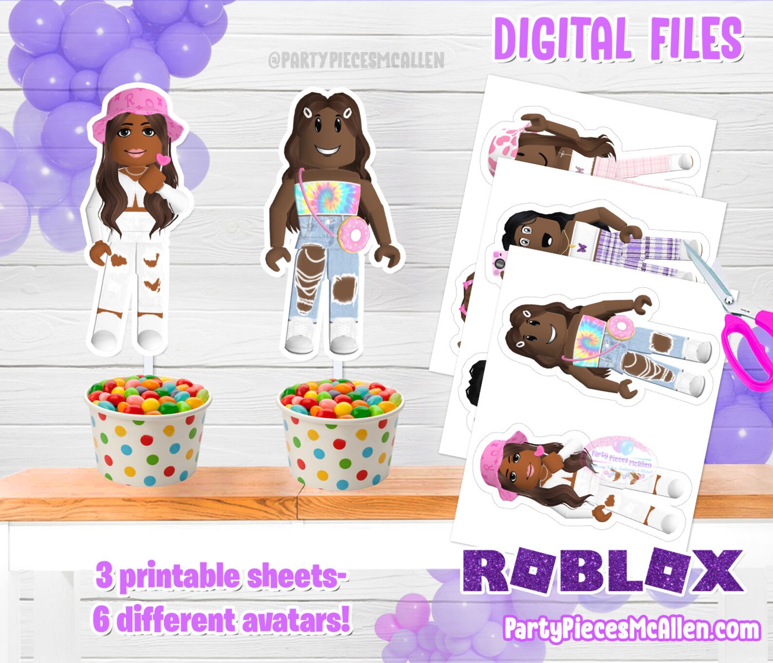 Girl Roblox Birthday Package Roblox Party Etsy Il Mj9v 