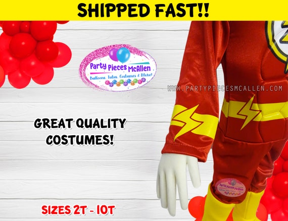 Will Ship After Sept 25 The Flash Costume For Boys Etsy - roblox after the flash outfits