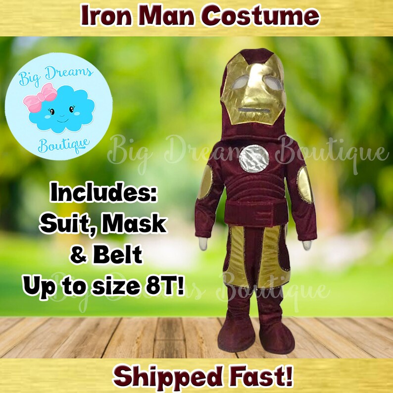 Iron Man Costume For Boys Toddler Iron Man Costume Etsy - image 0