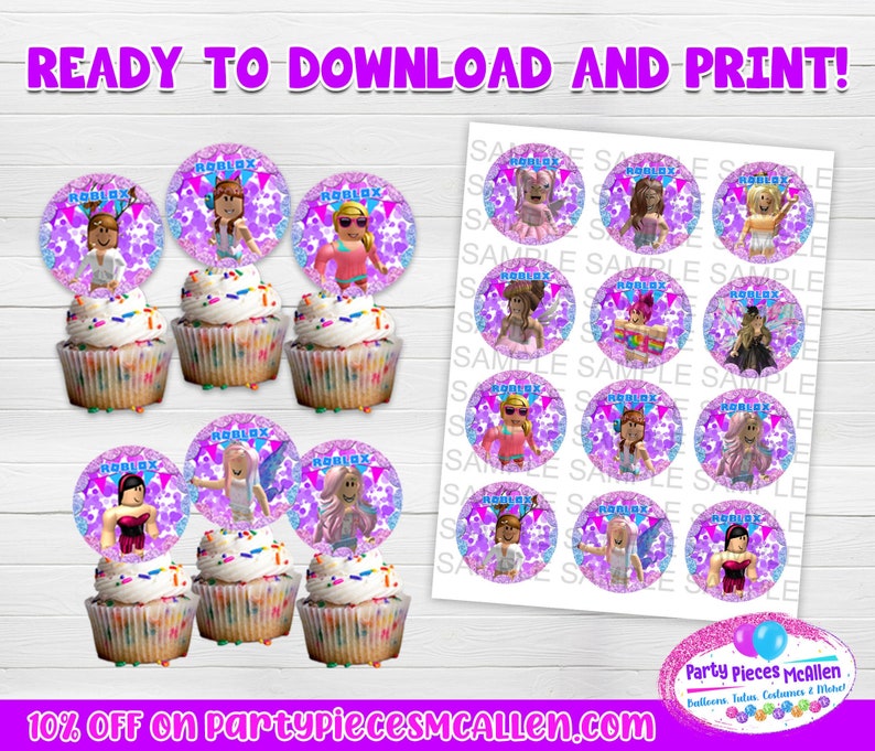Roblox Cupcake Toppers Instant Download PRINTABLE | Etsy