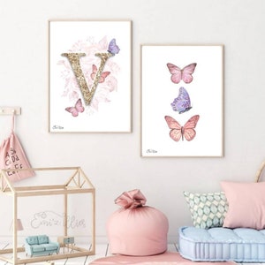 Boho Butterfly Decals / Wall Stickers / Kids Bedroom / Wall Art