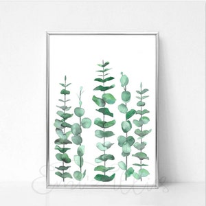 Eucalyptus, Watercolour Eucalyptus, Australian Native Flora, Modern Watercolour Wall Art, Australian Flora,Botanical Print, Eucalyptus Print