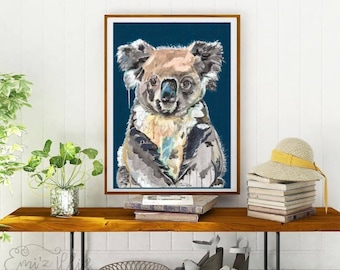 Impression d'art koala, animal australien, art mural contemporain