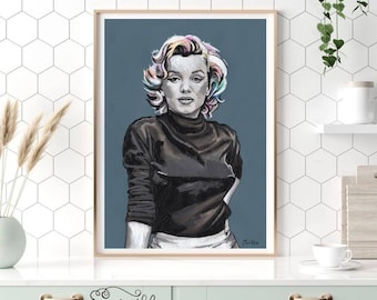 Marilyn Monroe print, Marilyn Monroe art, movie poster, womans Art Print, Watercolour Print, Marilyn monroe, contemporary Print, 1960s art