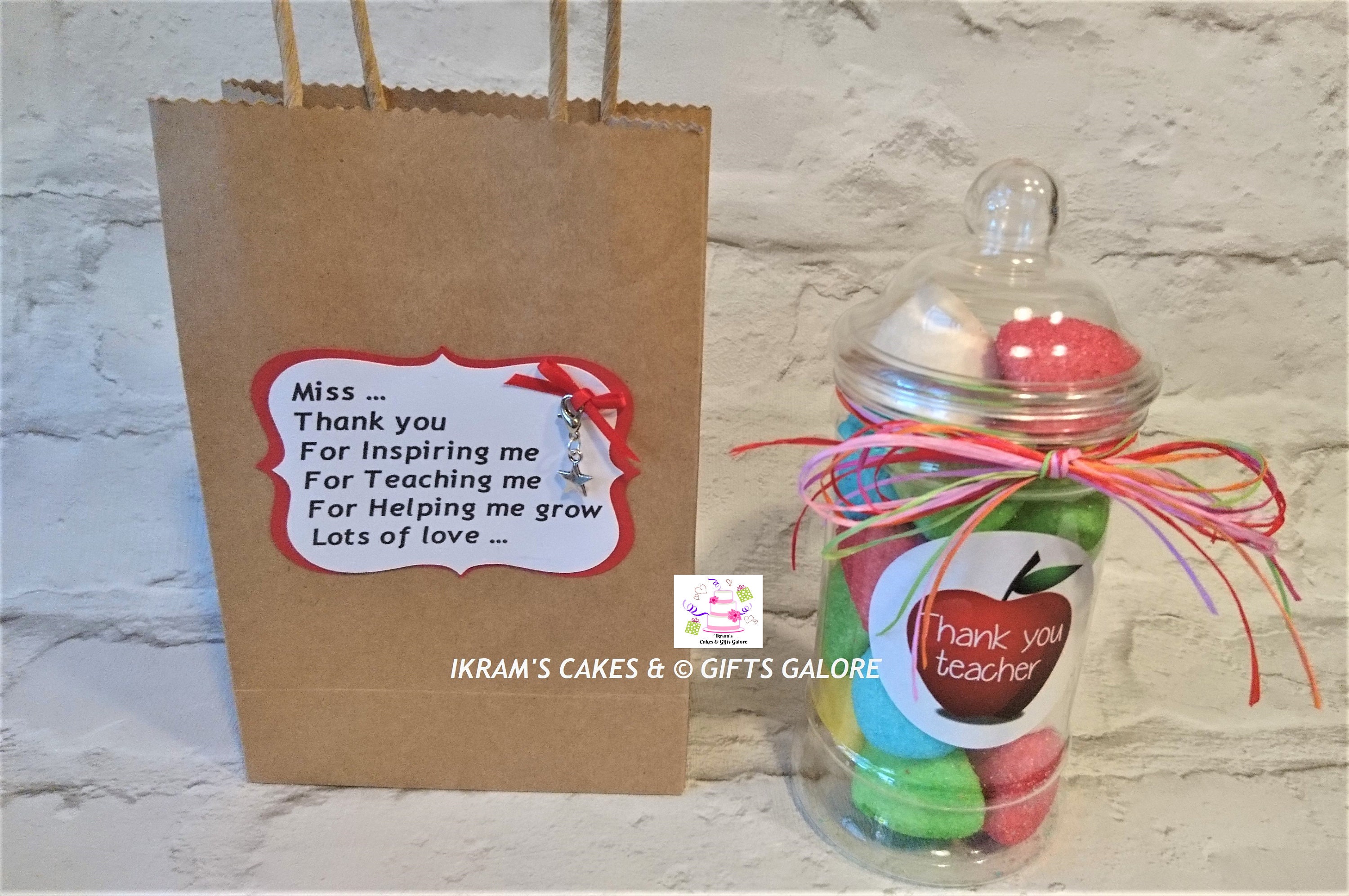 Thank you Teacher Gifts Teacher Sweet Treats Personalised Etsy