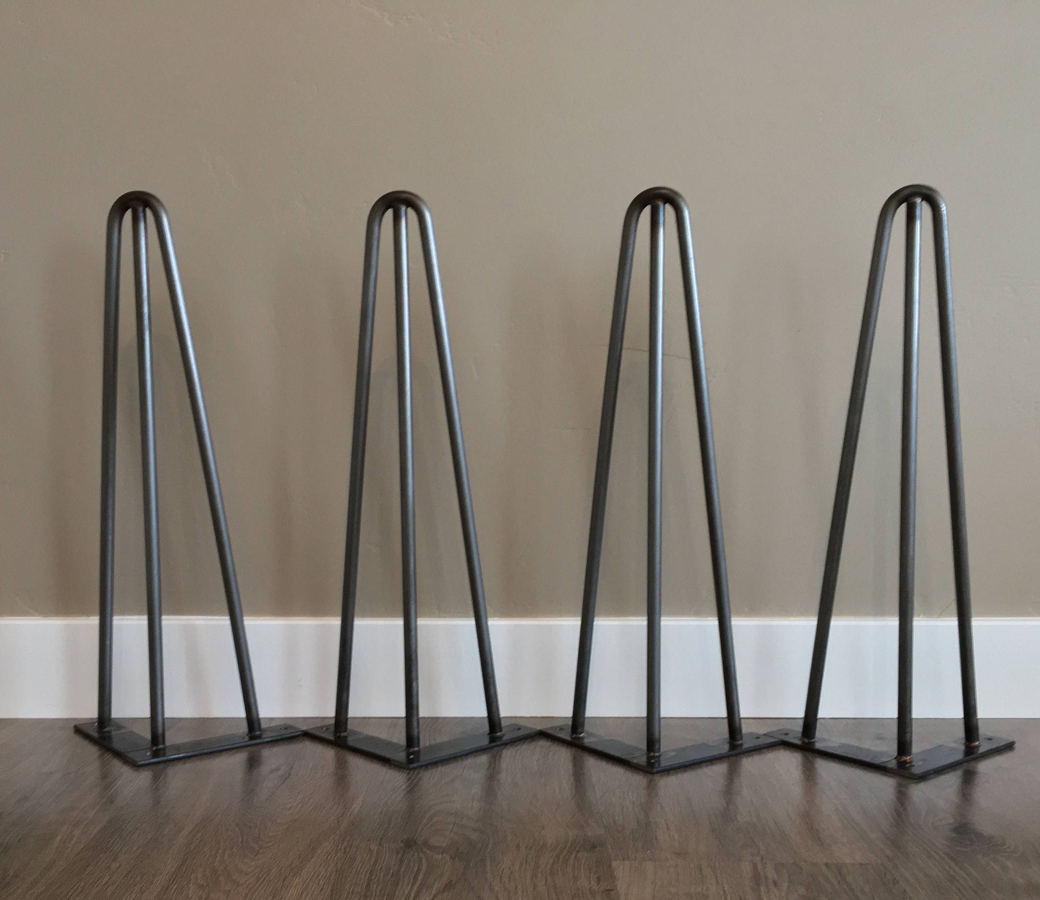 Hairpin Legs Set of 4 USA Made RAW STEEL Hairpin legs Etsy