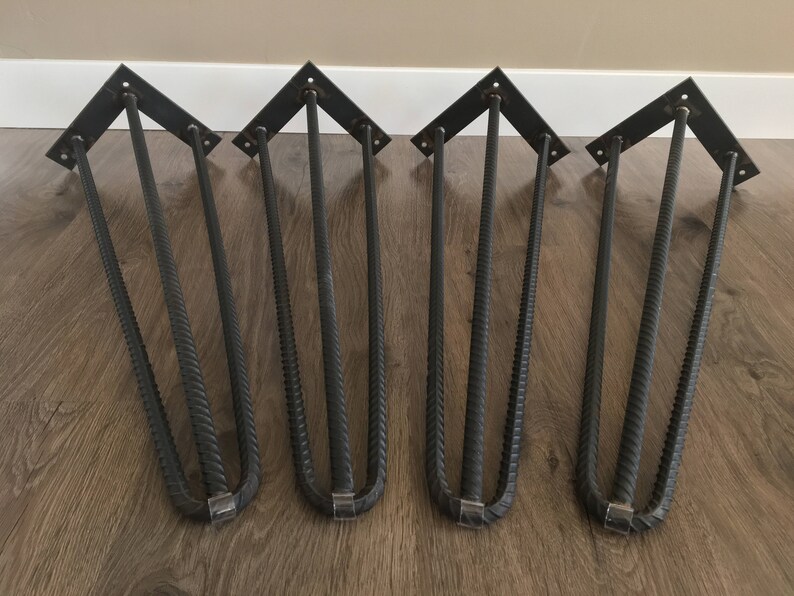 Hairpin Table Legs HEAVY DUTY REBAR Hairpin Table Leg Mid Etsy Canada