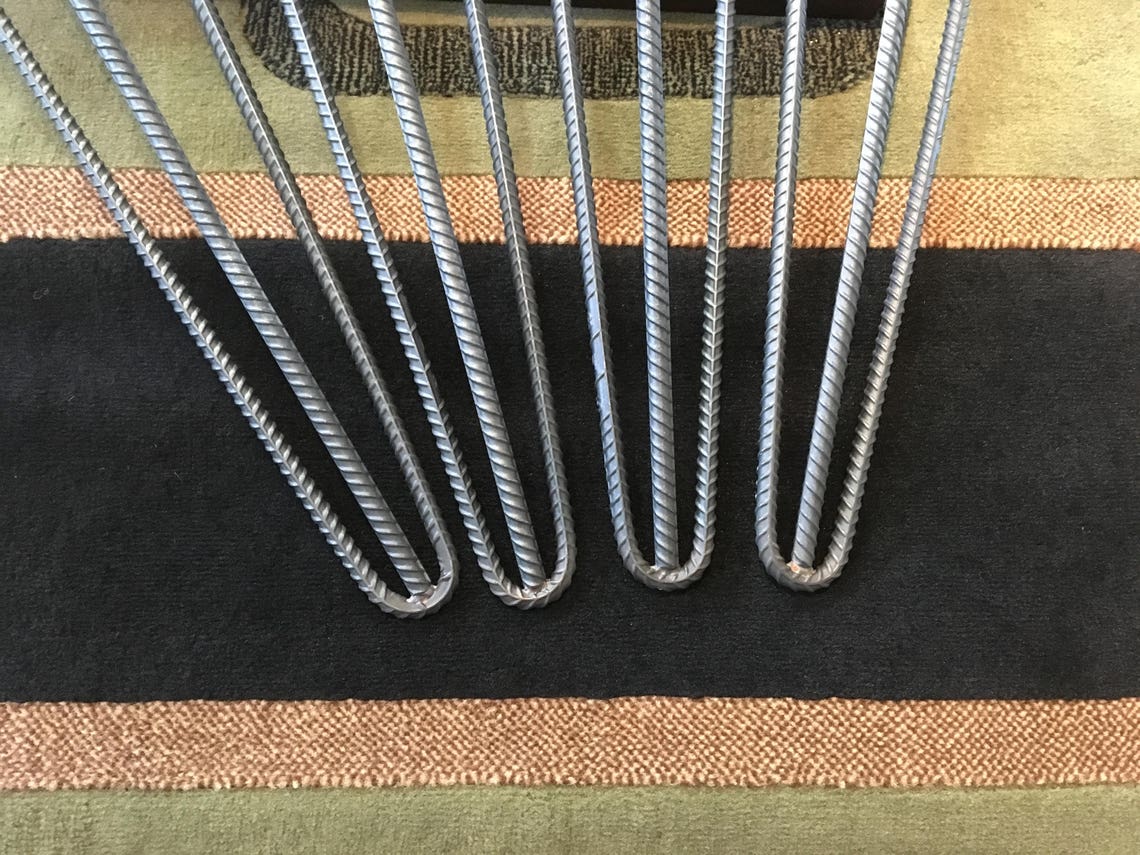 Hairpin table legs HEAVY DUTY REBAR Hairpin Table Leg Mid Etsy