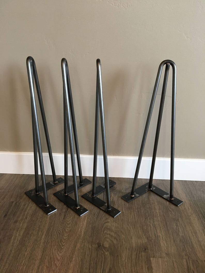 Hairpin table legs USA Made RAW STEEL Heavy Duty Hairpin Etsy