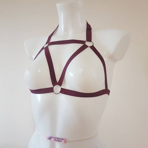 Brigid Modular Body Harness Bundle // Elastic Adjustable Detachable Black Pink White or Red Lingerie Suspenders image 2