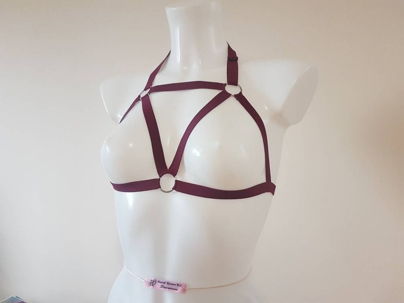 Brigid Modular Body Harness Bundle // Elastic Adjustable Detachable Black Pink White or Red Lingerie Suspenders image 2