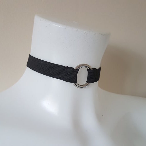 Elastic O-Ring Choker // Black, Pink, White, Red Choker