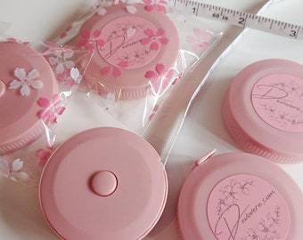 Tape Measure + Website Discount Code // pink tape measure, 150cm, 60 inch, cute craft tools, pocket sized, auto retract