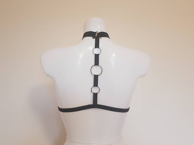 Arwen Chest Body Harness O Ring Cage Bra Collar Lingerie
