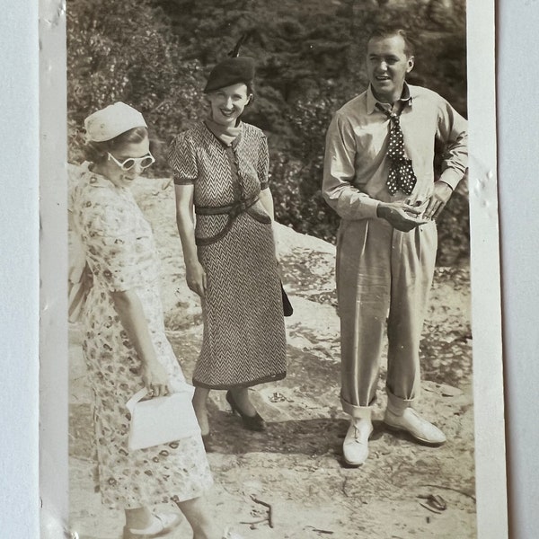 Vintage Original Photo - Overdressed Hikers - 1930s Photograph #33-22