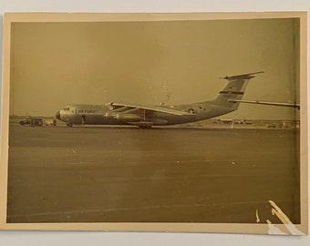 Vintage Photo 'USAF Cargo Transport Jet' Military Plane 1960s Photograph #23-1