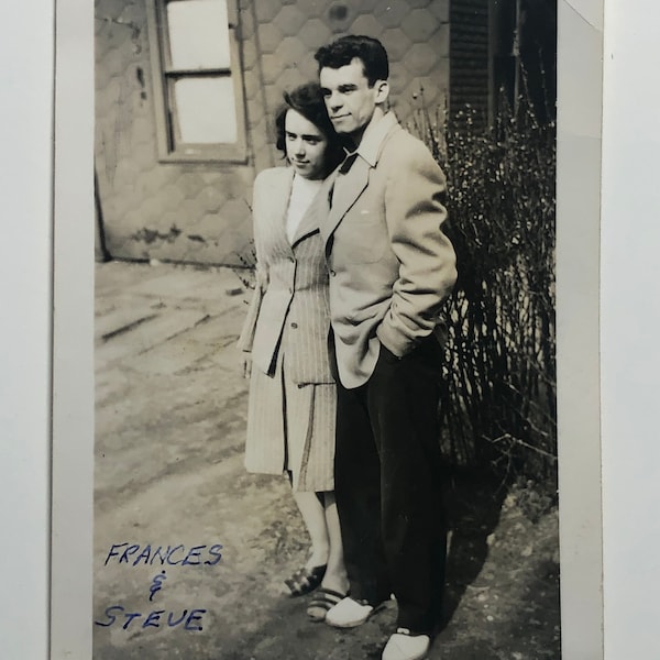 Vintage Original Photo 'Frances and Steve' 1950's Saddle Shoes Photograph #36-131
