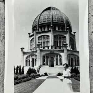 Twee originele vintage foto&#39;s - Baha&#39;i House Temple B&#39;Har - Chicago Illinois #68-65